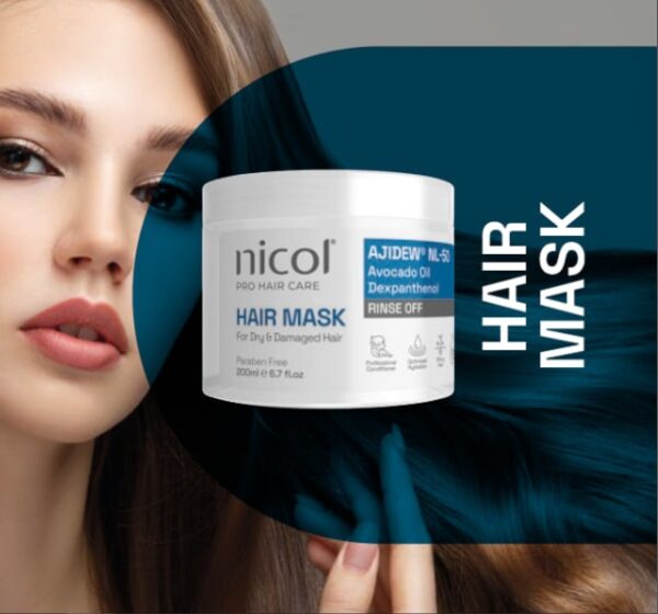 ماسک مو مناسب موهای خشک و آسیب دیده نیکول 200میل nicol