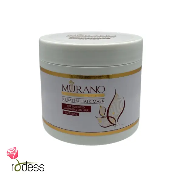موراند21 ماسک مو بدون آبکشی بعد حمام با کراتین مخصوص موهای خشک، رنگ شده و آسیب دیده مورانو ۴۰۰میل